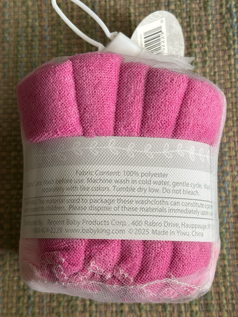 Baby Girl Bib and Washcloth Bundle